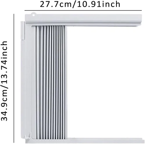 Vista 3 de Paneles laterales de CA para ventana, panel aislado de relleno de acordeón de CA, relleno ajustable de PVC resistente al viento para verano e