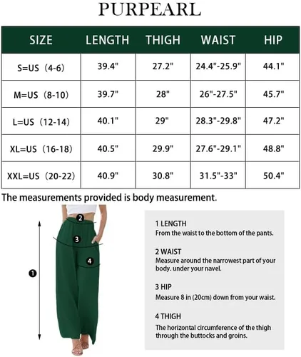 Vista 5 de PURPEARL Pantalones palazzo de lino de cintura alta y pierna ancha para mujer, pantalones casuales de verano con cordón y bolsillos