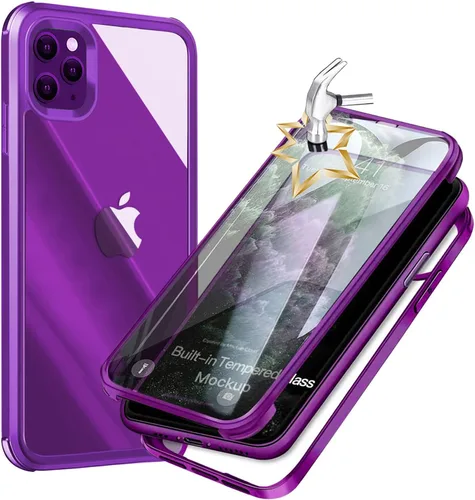 Vista 16 de Funda para iPhone 11 con protector de pantalla [vidrio templado 9H integrado], protección de cuerpo completo 360 de doble capa protectora