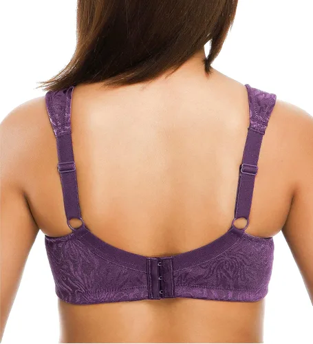 Vista 3 de ZeroBound Brasier minimizador para mujer, correa acolchada cómoda, sin varillas, cobertura completa, busto grande, sin relleno, brasier