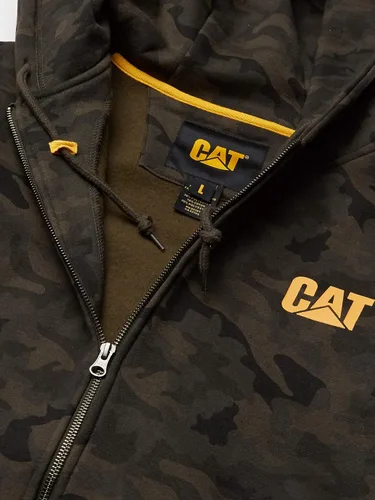 Vista 2 de Cat Men's Full Zip Hooded Sweatshirt (Regular and Big & Tall Sizes)