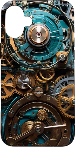 Vista 23 de Mechanical Steampunk Gears Internal Cogwork Mechanism Case for iPhone 17