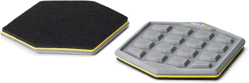 Vista 2 de Discos deslizantes SKLZ Slidez de doble cara para ejercicios de estabilidad del núcleo para manos y pies, uso en cancha, gris