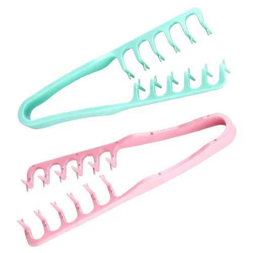 Vista 7 de 2 paquetes de peine con textura, herramienta de peinado voluminizador de dientes anchos y finos, cepillo de pelo esponjoso antiencrespamiento