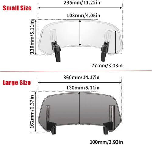 Vista 5 de para Yamaha para Mt07 para Mt09 para Mt10 para R1 para R3 para Fz6 Tmax530 para Tmax 500 para Xmax para Xj6 Xjr1300 para parabrisas Fz 6