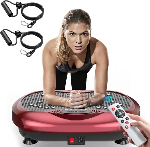 Vista 12 de Natini Vibration Plate Exercise Machine, 990 Speed Levels Whole Body Vibrating Plate for Lymphatic Drainage, Home Workout Equipment with Resistance