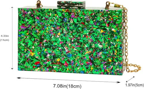 Vista 4 de LETODE Bolsos de mano de acrílico, bolso de plexiglás para mujer