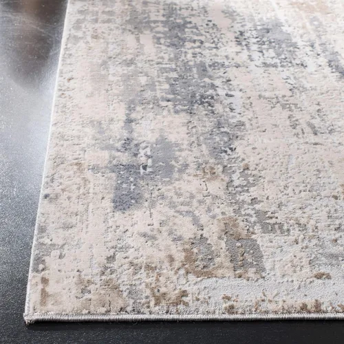 Vista 5 de SAFAVIEH Invista Collection - Alfombra decorativa de 4 x 6 pies, color crema y gris, diseño abstracto moderno, no desprende pelusa y de fácil