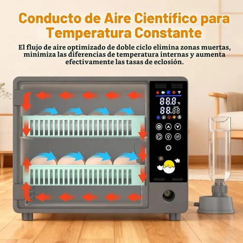 Vista 4 de Incubadora de huevos de 24 huevos Turner automático Control