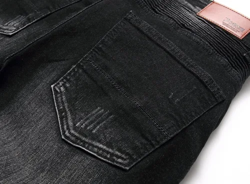 Vista 8 de AITITIA Jeans de motociclista de ajuste regular para hombre