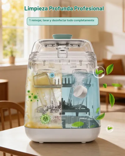 Vista 5 de 120 pastillas para lavar botellas, seguras para bebés y limpian