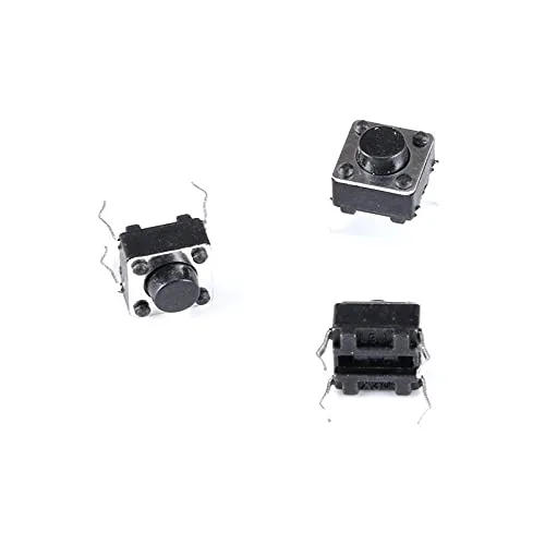 Vista 4 de 100 unids/lote 0.236x0.236x0.197 in 4PIN táctil táctil micro interruptor botón táctil botón de reinicio automático 26.181 in teclas enchufables