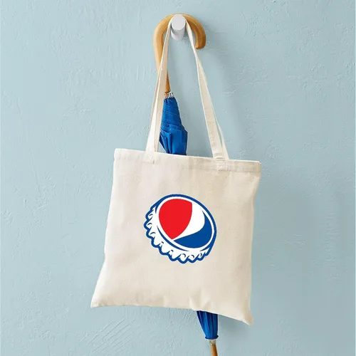 Vista 114 de CafePress Pepsi Tote Bag Bolsa de lona natural, bolsa de compras de tela, Caqui