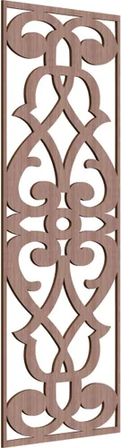 Vista 154 de 9 3/8"W x 24 3/8"H x 1/4"T Bellaire Decorativos Paneles de pared de madera calado, abedul