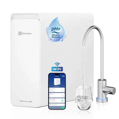 Vista 10 de Electrolux Sistema de ósmosis inversa sin tanque WiFi 600GPD, pH mineral alcalino, pH mineral alcalino, filtro RO 3:1 puro para drenar debajo