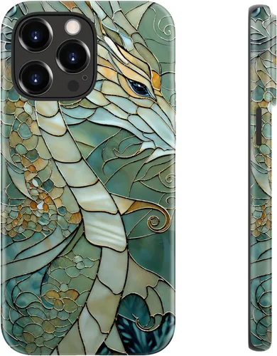 Vista 20 de LUHOURI Funda para iPhone 12 Mini, compatible con carga inalámbrica, doble capa, interior de silicona suave + carcasa exterior dura, bonito diseño
