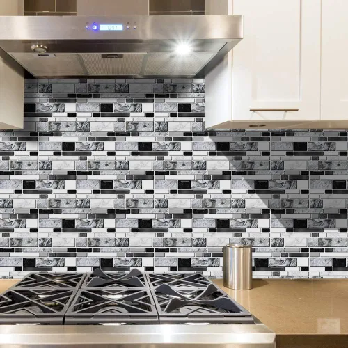 Vista 20 de Alwayspon Adhesivo de transferencia de azulejos con efecto mármol, adhesivo autoadhesivo para pared, calcomanías de azulejos para decoración