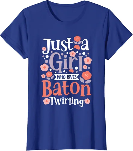Vista 54 de A Girl Who Loves Baton Twirling - Camiseta de giro Majorette Twirler, Negro