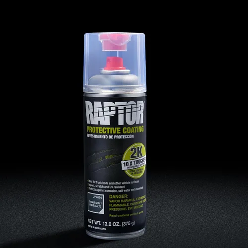 Vista 3 de Raptor - Juego de 4 colores 1 galón US Revestimiento en aerosol para caja de camión, resistente a impactos, arañazos y rayos UV, gris basalto