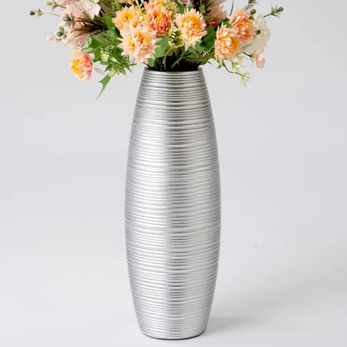 Vista 11 de Leewadee - Florero de piso marrón para hierba de pampas, florero grande para decoración del hogar, 13 pulgadas, resina Deco Vase for sideboard &