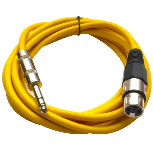 Vista 23 de Seismic Audio - SATRXL-F2 - Cable de conexión XLR naranja de 2 pies hembra a 1/4" TRS