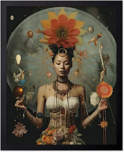 Vista 86 de Poster Master Póster OVNI – Impresión de mujer enmascarada – Arte extraterrestre – Arte surrealista – Arte de ciencia ficción – Regalo para hombres