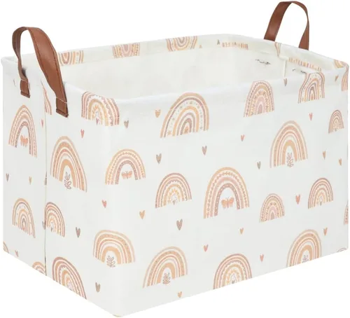 Vista 20 de FXOLCSHE - Canasta rectangular rosa de alpaca, canasta de lavandería impermeable plegable para guardería, canasta de juguetes para habitación