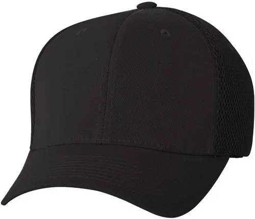 Vista 67 de Flexfit - Gorra ajustable de malla elástica en dos tonos Negro