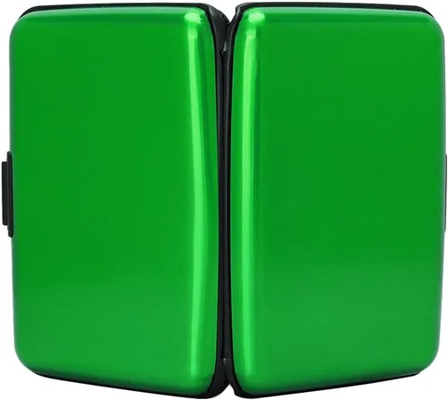 Vista 3 de Elfish.- Funda protectora de aluminio contra RFID, para tarjetas de crédito, carcasa rígida para tarjetas de presentación, cartera de metal