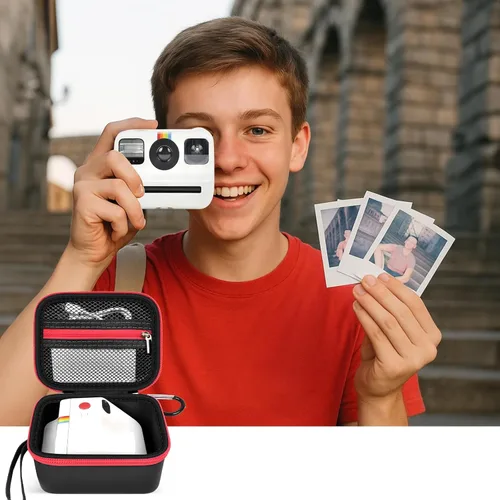 Vista 8 de ANKHOH Funda para Cámara Digital para Polaroid Go Generation 2 Gen 2/9035/9071/9070 Cámara Mini Instantánea, Almacenamiento de Cámaras de Película