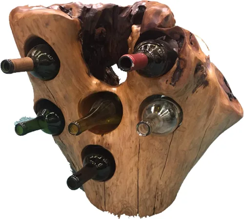 Vista 6 de Greener Valley - Tocones de madera para botella de vino (6 botellas)