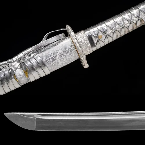 Vista 3 de 1045/1060 de acero de alto carbono forjado a mano tradicional, espada katana templada térmicamente, espadas samurai japonesas, espadas de espada