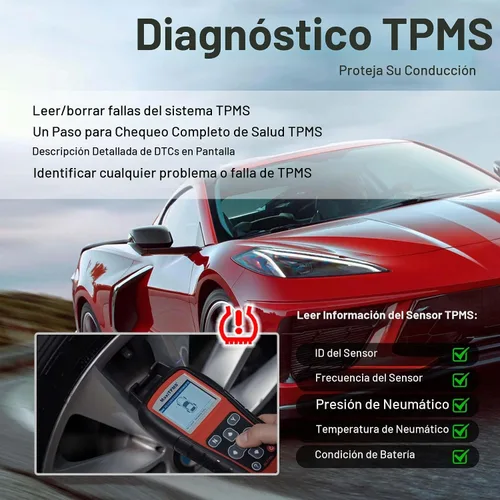 Vista 5 de Autel MaxiTPMS TS508WF Kit de herramienta de programación TPMS, con 8 sensores MX, programador de sensores de neumáticos 2026, reinicio/reinicio