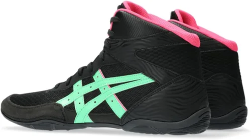 Vista 3 de Asics Men 's matflex 5 calzado para lucha libre Negro/New Leaf