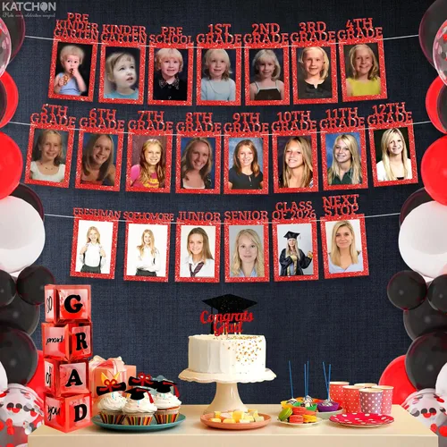 Vista 4 de KatchOn, Cartel fotográfico de graduación K-12 de 5 x 7 pulgadas, tarjetas fotográficas de 12+6 Cartel de graduación 2026 personalizado
