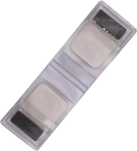 Vista 3 de Paquete de 5, soporte magnético para insignia, se adapta sobre el cinturón o el bolsillo de la camisa. Se adapta a tarjetas verticales de 2 1/2 x 3