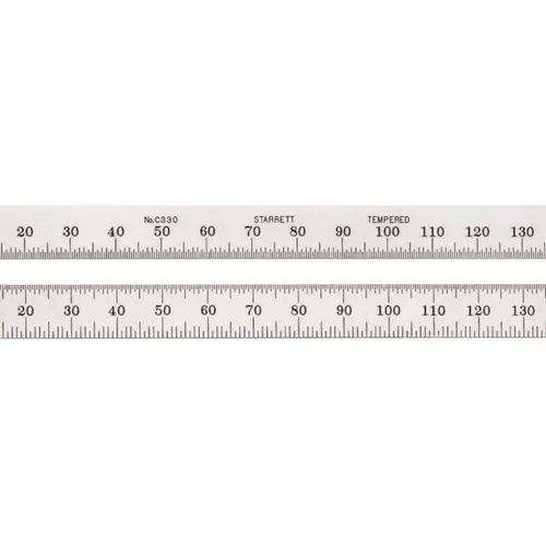 Vista 11 de Starrett Regla de acero totalmente flexible con acabado cromado satinado, lectura rápida y graduación en pulgadas, graduación 3R, 6 pulgadas