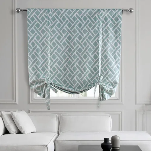 Vista 18 de HPD Half Price Drapes PRCT-TUD211A-63 - Cortinas de algodón estampado para oscurecer la habitación, cortina enrollable de globo para sala de estar