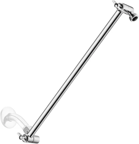 Vista 21 de Brazo de extensión para cabezal de ducha ajustable de 5 pulgadas, con tornillo de fijación con seguro, de latón cromado con ángulo ajustable