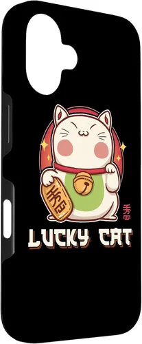 Vista 3 de Funda para iPhone 16 Maneki Neko Waving Cat Lucky Feline Lucky Kawaii Anime