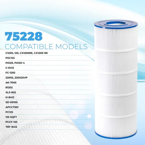 Vista 6 de XtremepowerUS Paquete de 4 cartuchos de filtro de repuesto para piscina de 120 pies cuadrados para PLF120A, C1200 Series, CX1200-RE, PXC125, PA120