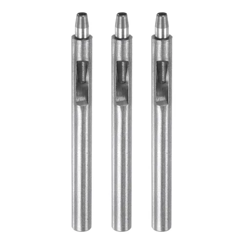 Vista 52 de HARFINGTON Perforadora de cuero de 0.020 in, recta, redonda, con ojales, remache a presión, fijador para cuero, artesanía, ropa, bolso, cortina