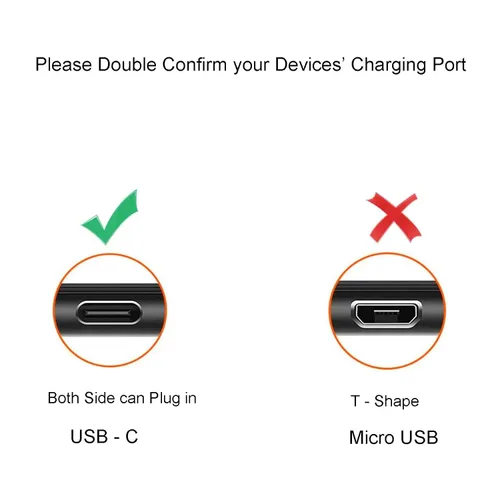 Vista 2 de Cargador de monitor de bebé USB-C de 5 V para VAVA, VTech, Motorola Cable de alimentación tipo C de 6 pies