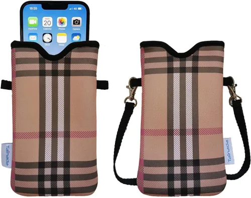 Vista 42 de Tainada Funda Estuche Bolsa de Neopreno para Teléfono para Hombres y Mujeres con Correa Cruzada/Cordón para el Cuello para iPhone 17/16/15 Pro Max