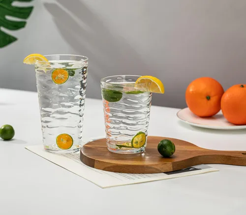 Vista 5 de Vasos de plástico de 20 onzas, vasos de acrílico de alta calidad, juego de 6 vasos transparentes reutilizables, apilables, sin BPA, a prueba