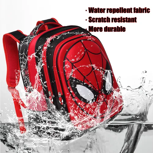 Vista 5 de oukke Mochila escolar para niños pequeños, mochila escolar 3D cómic, impermeable, ligera, para estudiantes de primaria, mochila escolar para niños
