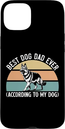 Vista 9 de German Shepherd Best Dog Dad Ever According to My Dog, GSD Case for iPhone XR