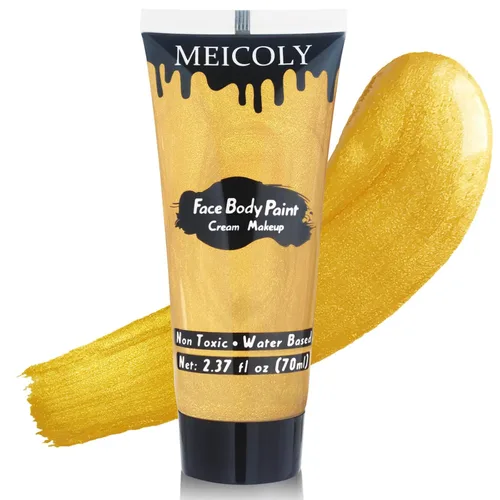 Vista 16 de MEICOLY Pintura facial y corporal en crema azul real, tubo grande de 2.37 oz a base de agua, pintura corporal completa para adultos y niños, tubo