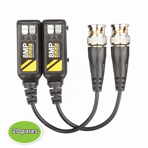 Vista 6 de 20 pares de conectores pasivos de video balun BNC para AHD/TVI/CVBS hasta 8MP 8MP