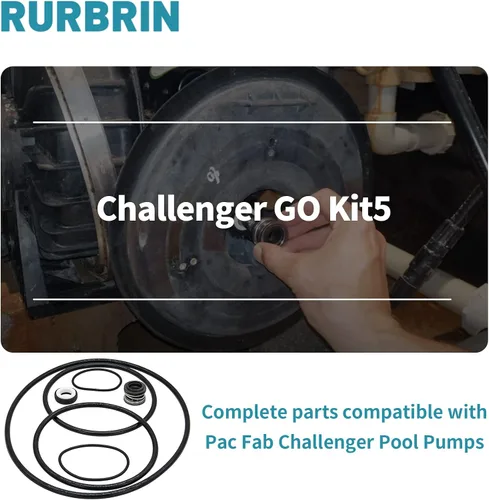 Vista 5 de PS-200 Kit de reparación de reconstrucción apto para bomba de piscina Pentair Challenger Go-Kit 5, sello de eje y junta tórica reemplazar piezas